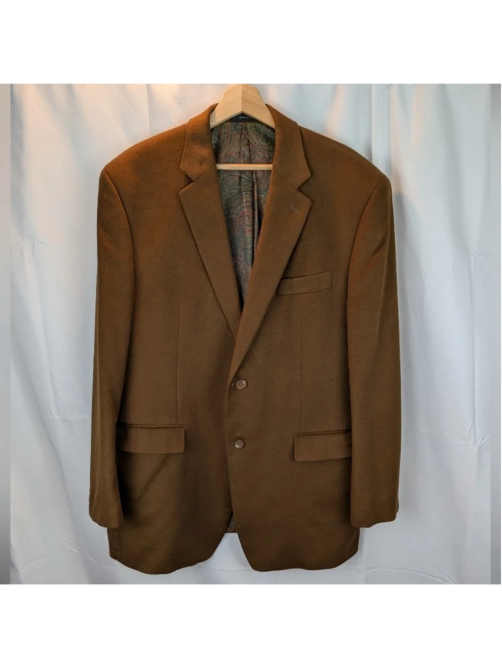 Lauren Ralph Lauren Classic Brown Men's Blazer Size 44L In EUC